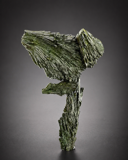 Green Epidote Crystal Specimen with Custom Base, 92 gram