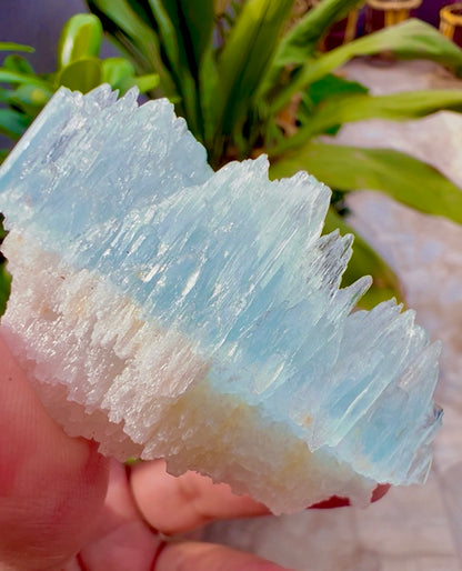 AquaMorganite etched Crystal from Pakistan, 58 gram
