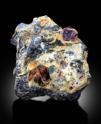 RED ZIRCON CRYSTALS ON MATRIX MINERAL SPECIMEN FROM SKARDU PAKISTAN - 3912 GRAM