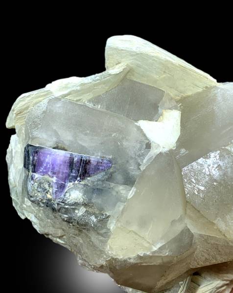 PURPLE APATITE WITH QUARTZ MICA AND FELDSPAR MINERAL SPECIMEN FROM AFGHANISTAN - 1231 GRAM