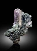 NATURAL PURPLE COLOR SCAPOLITE CRYSTALS WITH DIOPSIDE CLUSTER, SCAPOLITE SPECIMEN FROM KOKCHA VALLEY BADAKHSHAN AFGHANISTAN - 345 GRAM