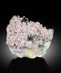 NATURAL PINK COLOR TOURMALINE CLUSTER WITH RARE HERDERITE CRYSTALS AND QUARTZ, TOURMALINE SPECIMEN, TOURMALINE FROM SKARDU PAKISTAN - 3356 G