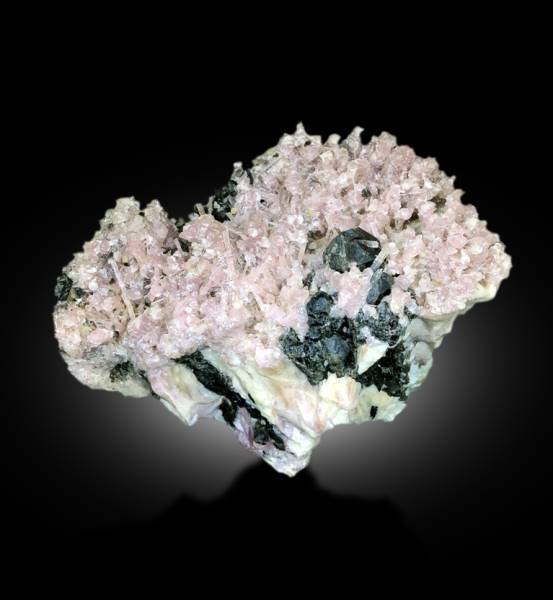 NATURAL PINK COLOR TOURMALINE CLUSTER WITH RARE HERDERITE CRYSTALS AND QUARTZ, TOURMALINE SPECIMEN, TOURMALINE FROM SKARDU PAKISTAN - 3356 G