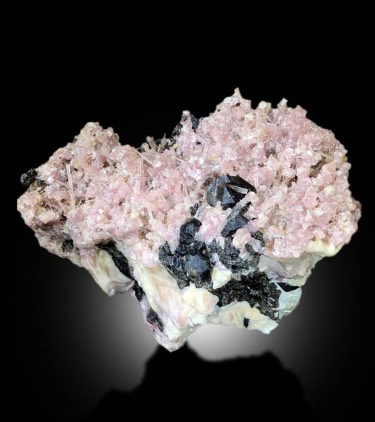 NATURAL PINK COLOR TOURMALINE CLUSTER WITH RARE HERDERITE CRYSTALS AND QUARTZ, TOURMALINE SPECIMEN, TOURMALINE FROM SKARDU PAKISTAN - 3356 G