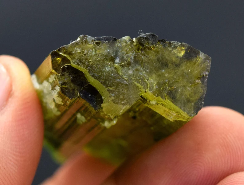 Terminated Green Tourmaline Crystal, Gem Grade Tourmaline, Tourmaline Rough, Tourmaline Crystal From Paproke Afghanistan - 209.20 cts