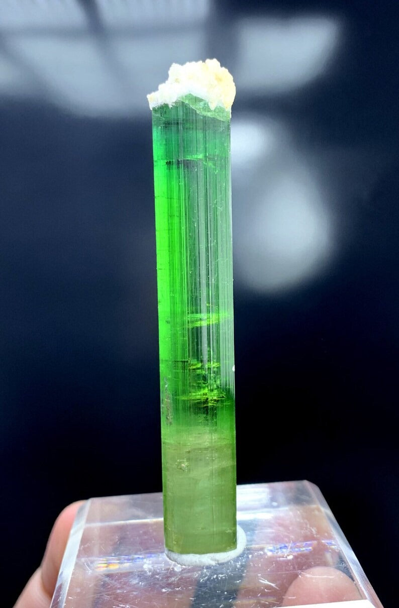 Natural Green Color Tourmaline Crystal, Raw Tourmaline, Terminated Crystal, Tourmaline Gemstone, Tourmaline from Paproke Afghanistan - 20 g