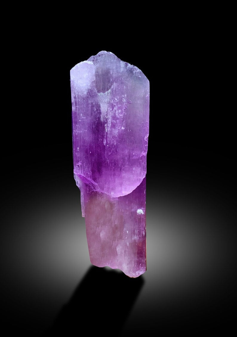 Fluorescent Pink Kunzite Crystal, Double Terminated Kunzite, Raw Mineral, Crystal Specimen, Kunzite from Afghanistan - 320 gram