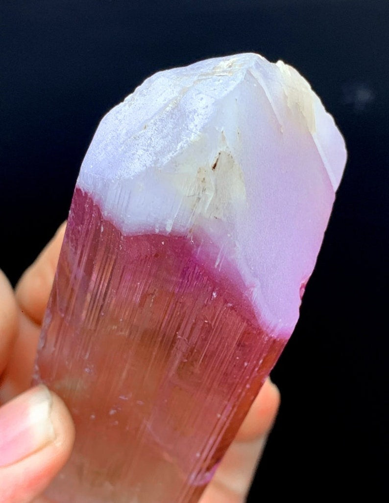 Natural Terminated Twinned Pink Kunzite Crystal From Afghanistan - 405 g