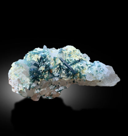 Natural Indicolite Blue Tourmaline Cluster with Morganites and Quartz, Tourmaline Specimen, Tourmaline from Afghanistan - 898 gram