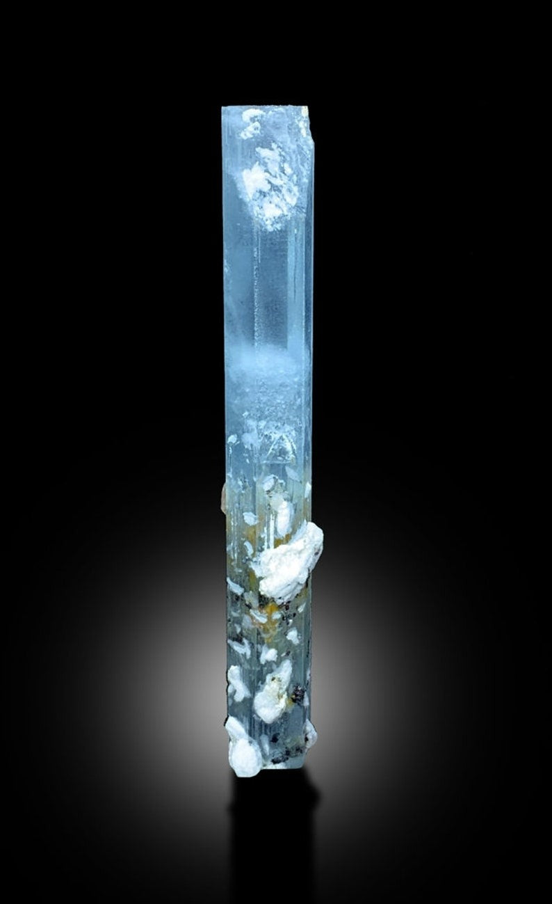 Aquamarine DT Crystal With Apatite and Hematite From Shigar Valley Skardu Pakistan - 64 gram