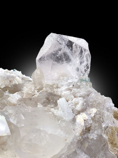 Natural Morganite Crystal with Indicolite Tourmalines, Quartz and Mica, Morganite Specimen, Morganite from Afghanistan - 1065 gram
