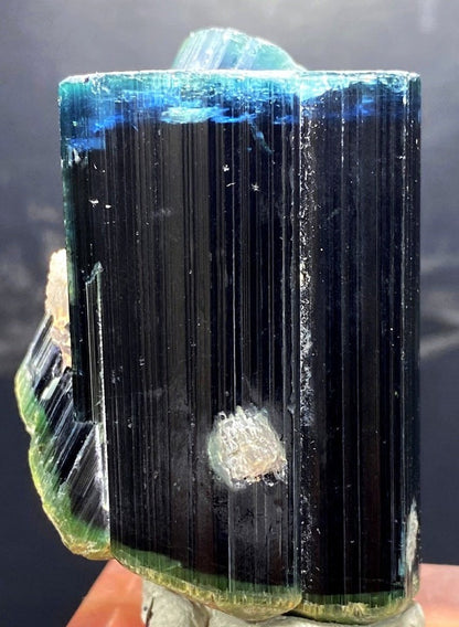 Tourmaline Crystal, Blue Cap Tourmaline, Bicolor Tourmaline, DT Tourmaline, Raw Tourmaline, Tourmaline for sale, 143 Gram , 55*42*36 mm