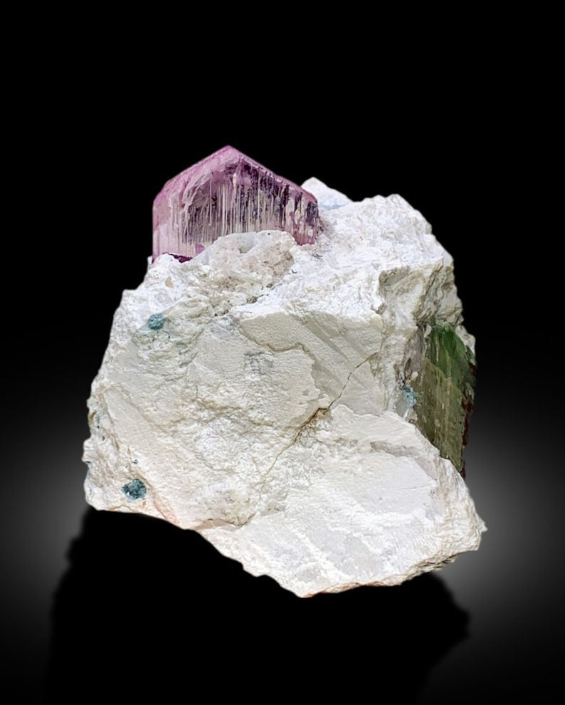 Pink Kunzite Specimen, Pink Kunzite crystal on matrix, Natural Kunzite, Kunzite stone, Mineral Specimen, Raw Kunzite, Raw Gemstone, 466 gram