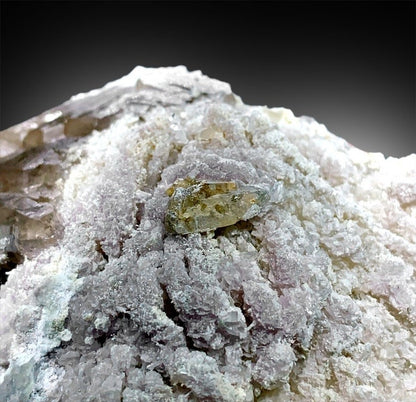 Blue Cap Tourmaline Crystals with Herderite, Lepidolite Albite Smoky Quartz Specimen from Paprok, 400 g, 128*100 mm