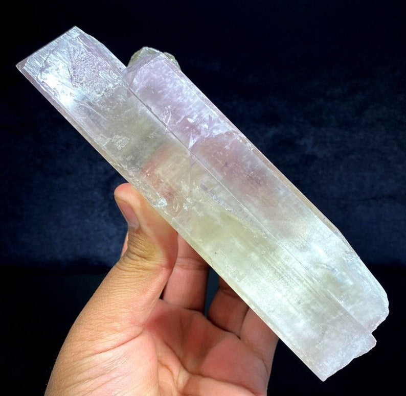 Natural Bicolor Kunzite Crystal with Quartz, Kunzite Specimen, Raw Mineral, Kunzite Stone, Kunzite from Afghanistan - 1035 gram