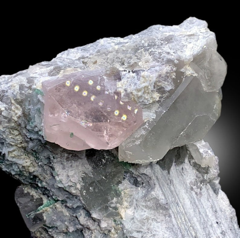 Pink Morganite With Green Tourmalines Quartz and Cleavelandite Albite Mineral Specimen From Afghanistan - 2713 gram