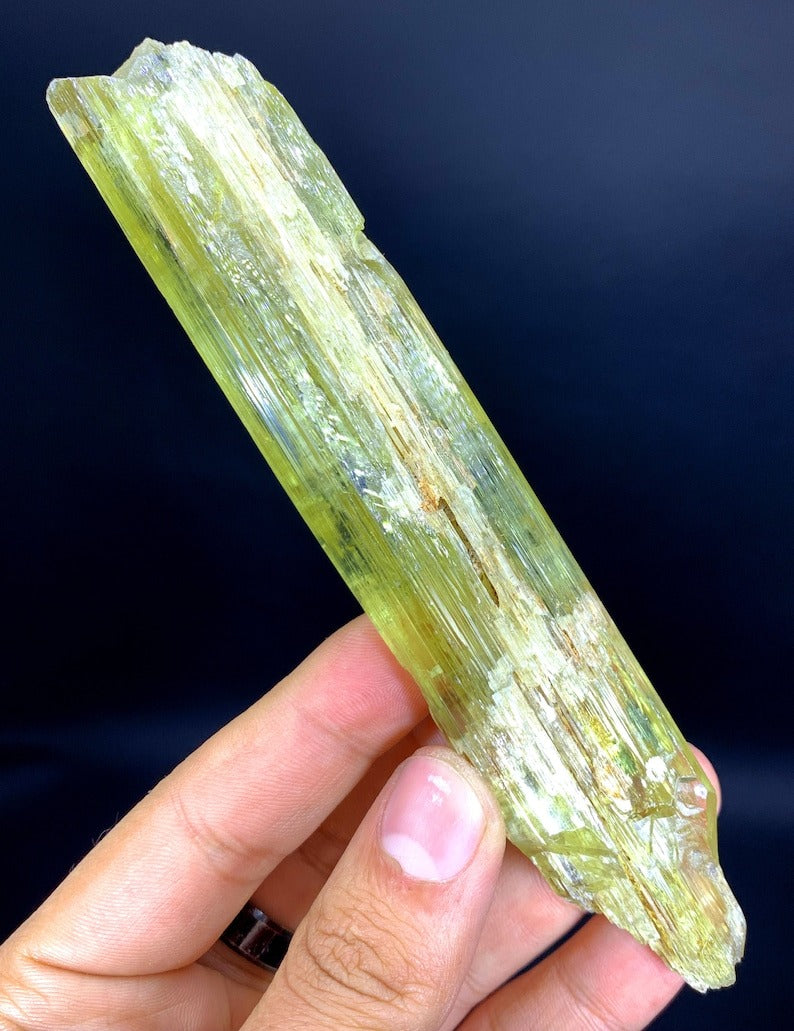 Natural Yellow Color Triphane Kunzite Crystal, Etched Kunzite, Raw Mineral, Crystal Specimen, Kunzite from Afghanistan - 121 gram