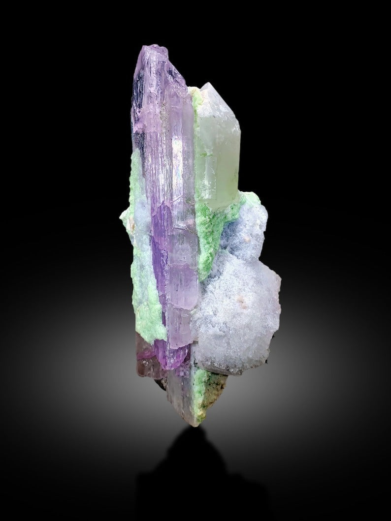 Kunzite Specimen, Natural Pink Color Kunzite with Etched Pollucite and Quartz, Pollucite Crystals, Crystal Specimen, Kunzite Stone - 995 g