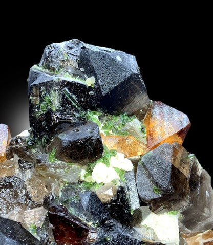 Topaz Crystals with Tourmalines, Herderite Crystals, Smoky Quartz Crystals, Crystal Cluster, Topaz Specimen, Tourmaline Cluster, 2471 g