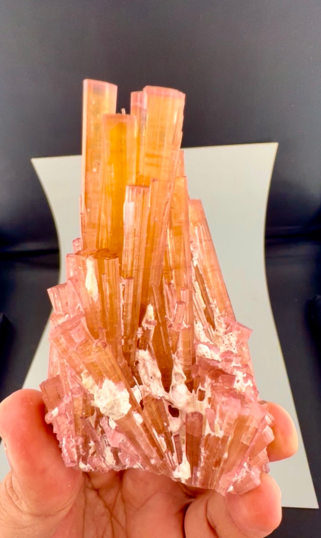 Orange Tourmaline Crystals Cluster , 224 gran