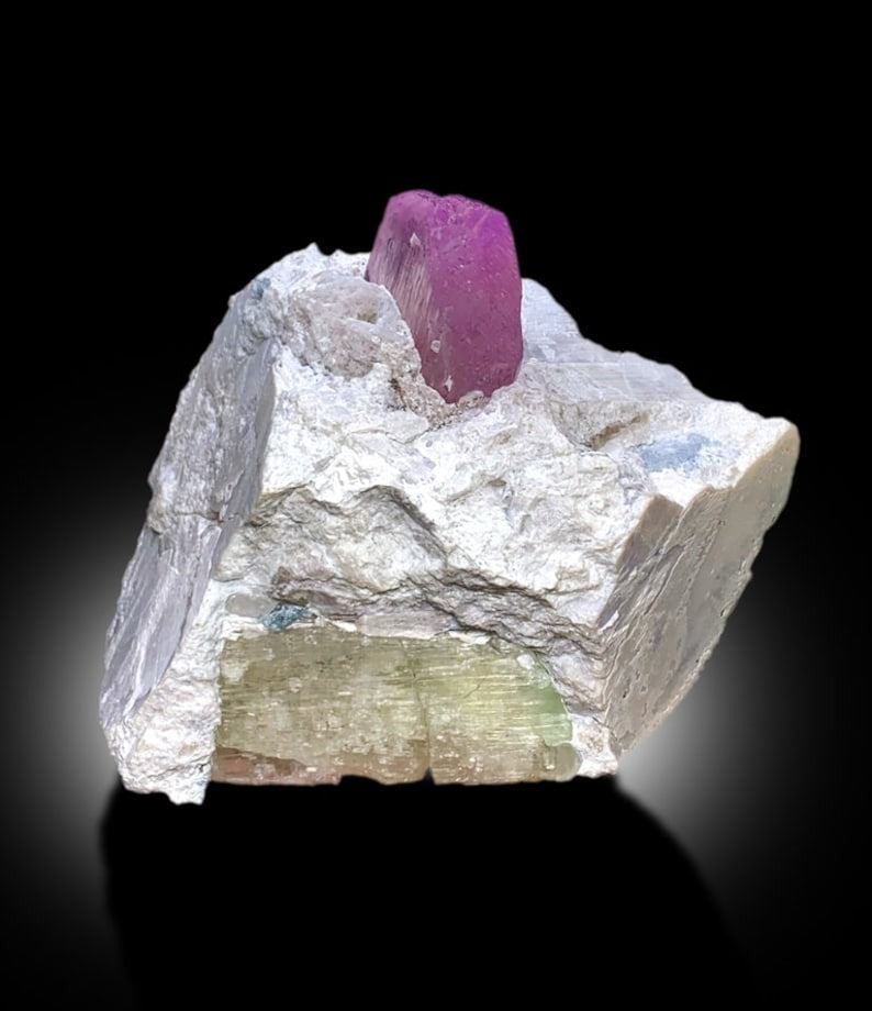 Pink Kunzite Specimen, Pink Kunzite crystal on matrix, Natural Kunzite, Kunzite stone, Mineral Specimen, Raw Kunzite, Raw Gemstone, 466 gram