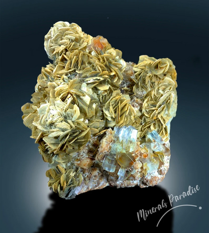 Natural Aquamarine With Pink Fluorite, Muscovite Mica, Aquamarine Cluster, Aquamarine Specimen, Fine Mineral, Aquamarine For Sale 1707 g