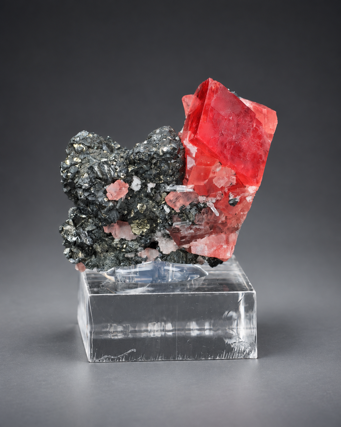 Rhodochrosite with Tetrahedrite – Sweet Home Mine, Colorado, USA – Raspberry Pocket