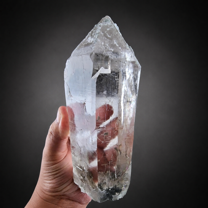 Clear Quartz Crystal with Chlorite Garden Inclusions, Cathedral Pattern, Tormiq Valley Pakistan, Collector Specimen, 1704 gram