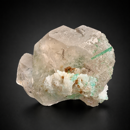 Bicolor Beryl Morganite Aquamarine with Green Tourmaline, Microlite and Albite from Afghanistan, 576 gram