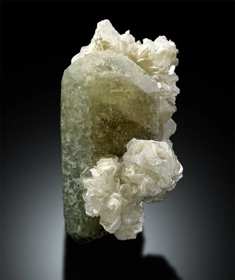 Museum Grade Herderite Crystal with Mica, Natural Herderite, Herderite Specimen from Skardu Pakistan - 90 g , 61*34 mm