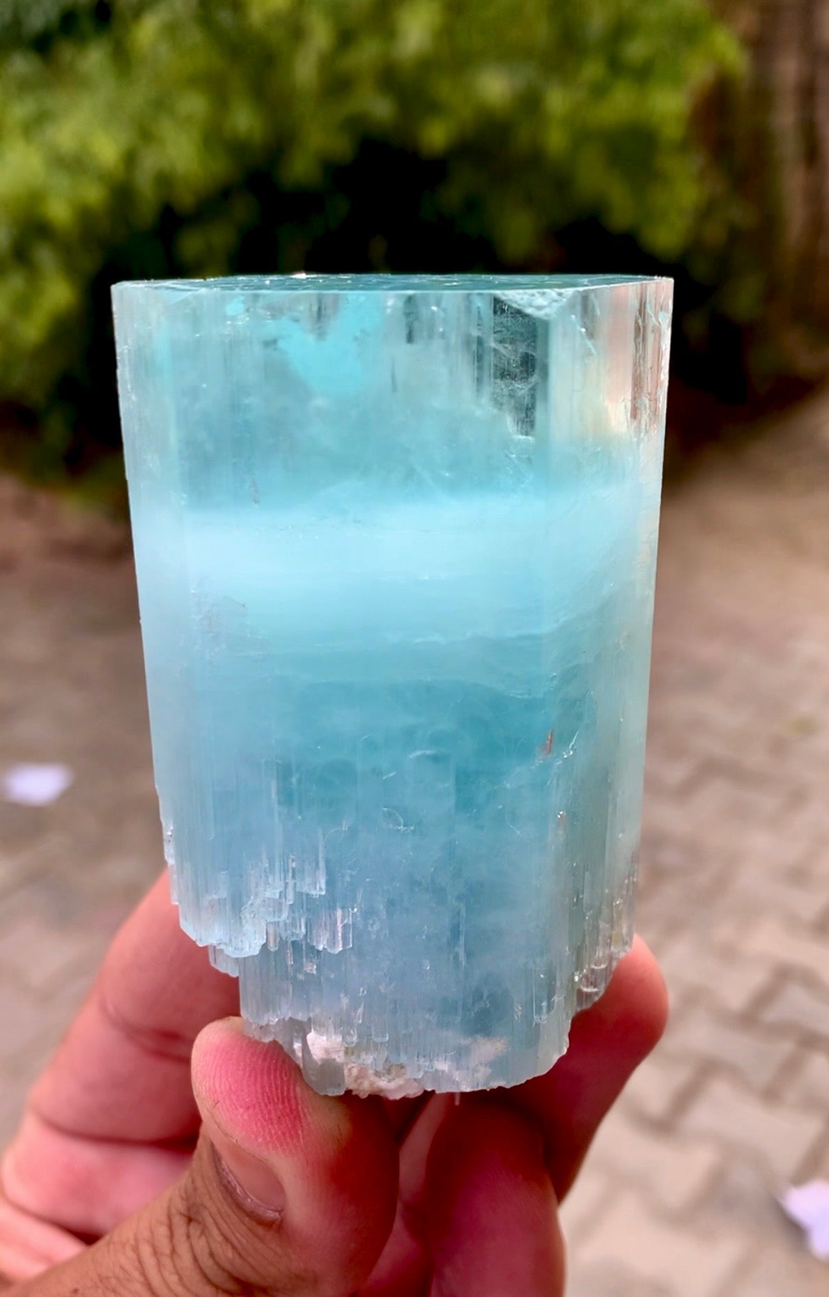 Aquamarine Crystal with Albite, Aquamarine Specimen from Pakistan, 233 gram