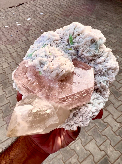 Morganite with Tourmalines, Quartz and Albite from Afghanistan, 1412 gram