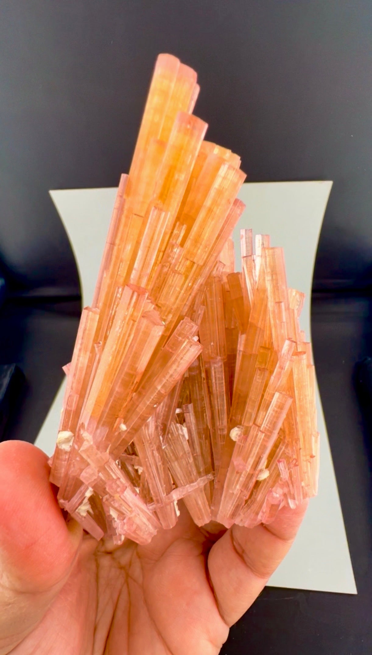 Orange Tourmaline Crystals Cluster , 224 gran