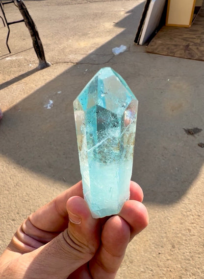 Aquamarine crystal with Diamond cut termination from Pakistan , 63 gram