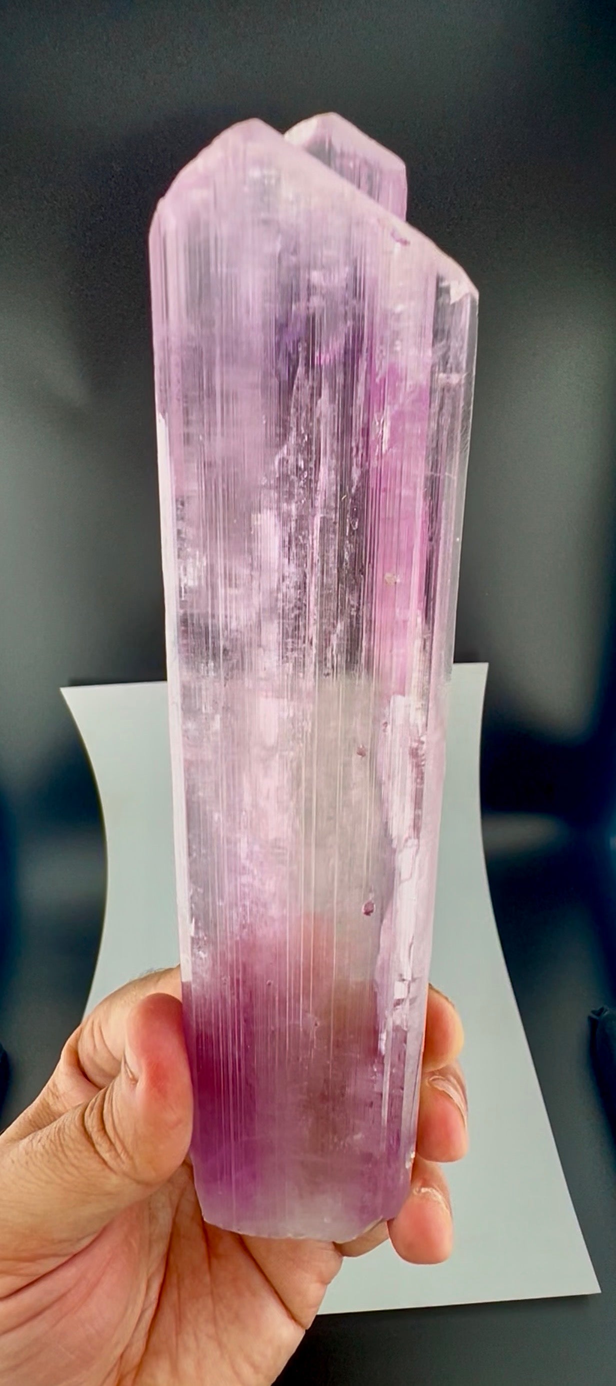 Natural Pink Kunzite Crystal from Afghanistan, 331 gram
