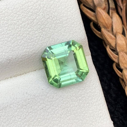 Mint Green Tourmaline Stone For Ring Making, Loose Tourmaline Cut Stone, Faceted Tourmaline Gemstone, Natural Tourmaline Ring Stone, 2.5 CT