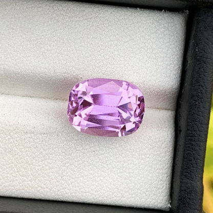 Lilac Kunzite Loose Gemstone For Anniversary Ring, Faceted Kunzite Gemstone For Ring Making, Natural Pink Kunzite Flawless Gemstone, 7 CT