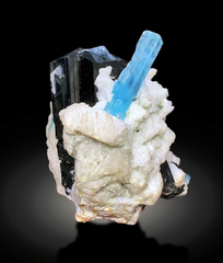 Aquamarine With Schorl Tourmaline and Albite From Afghanistan - 491 gram