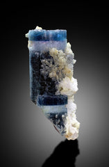 Natural Blue Cap Tourmaline with Albite, Tourmaline Crystal, Tourmaline Specimen, Tourmaline from Paproke Afghanistan - 246 gram