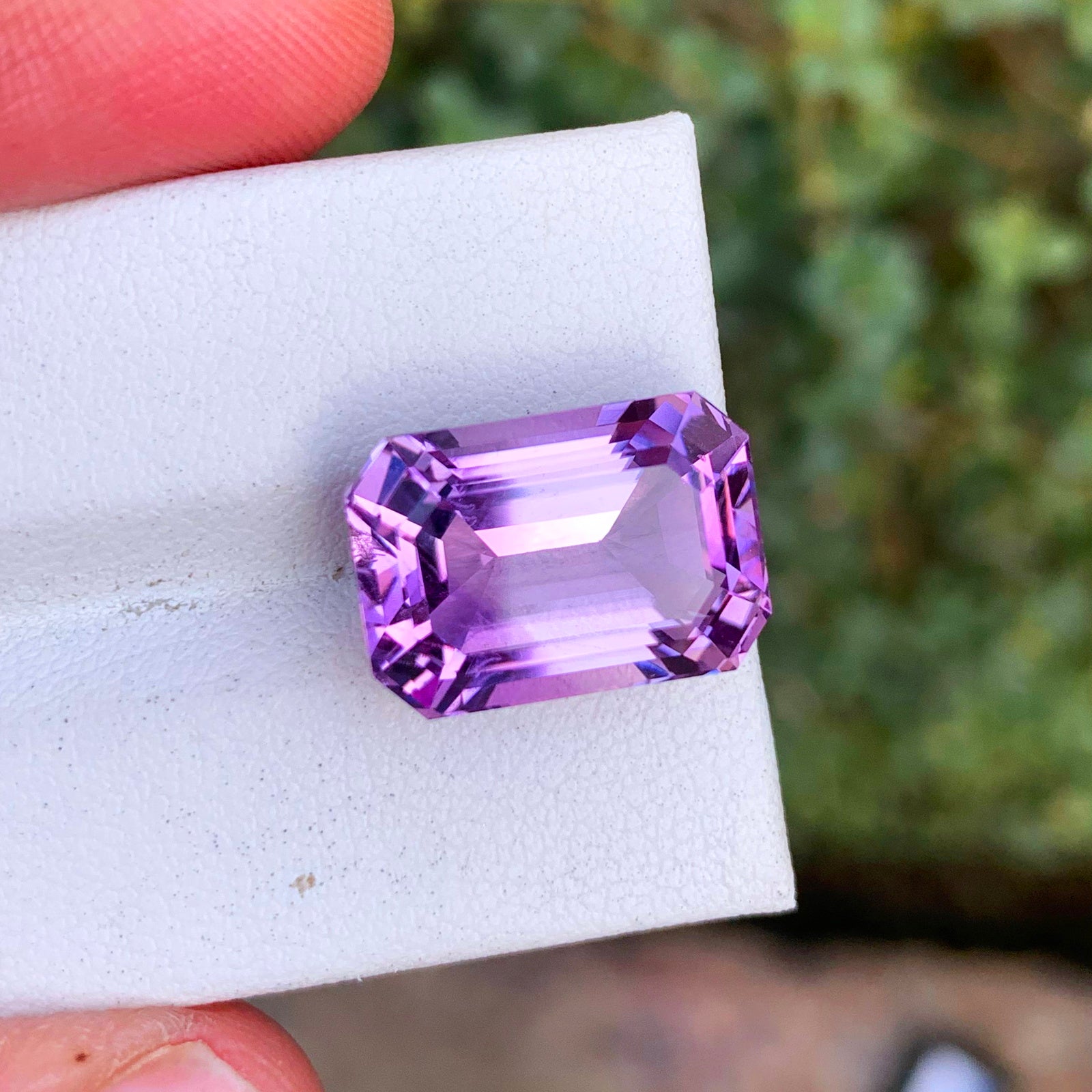 Emerald Cut Amethyst Gemstone, Purple Amethyst Stone For Jewelry