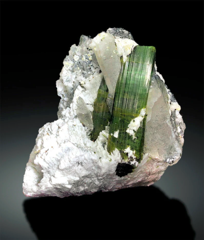 Top Grade Tourmaline Specimen, Tourmaline with Quartz, Tourmaline Crystal, Green Tourmaline, Mineral Specimen, 4385 g, 215*142 mm