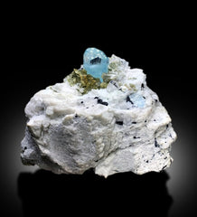 Natural Aquamarine Crystal With Mica Schorl and Feldspar Mineral Specimen From Skardu Pakistan - 1413 gram