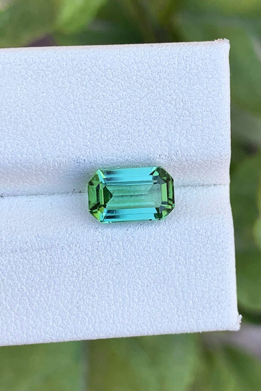 Bluish Green Tourmaline Gemstone Ring Making, Faceted Tourmaline Cut Stone, Loose Tourmaline Stone, Bluish Tourmaline var Elbaite, 2.25 CT