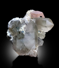 Pink Morganite With Tourmaline, Quartz and Albite Mineral Specimen From Afghanistan - 340 gram