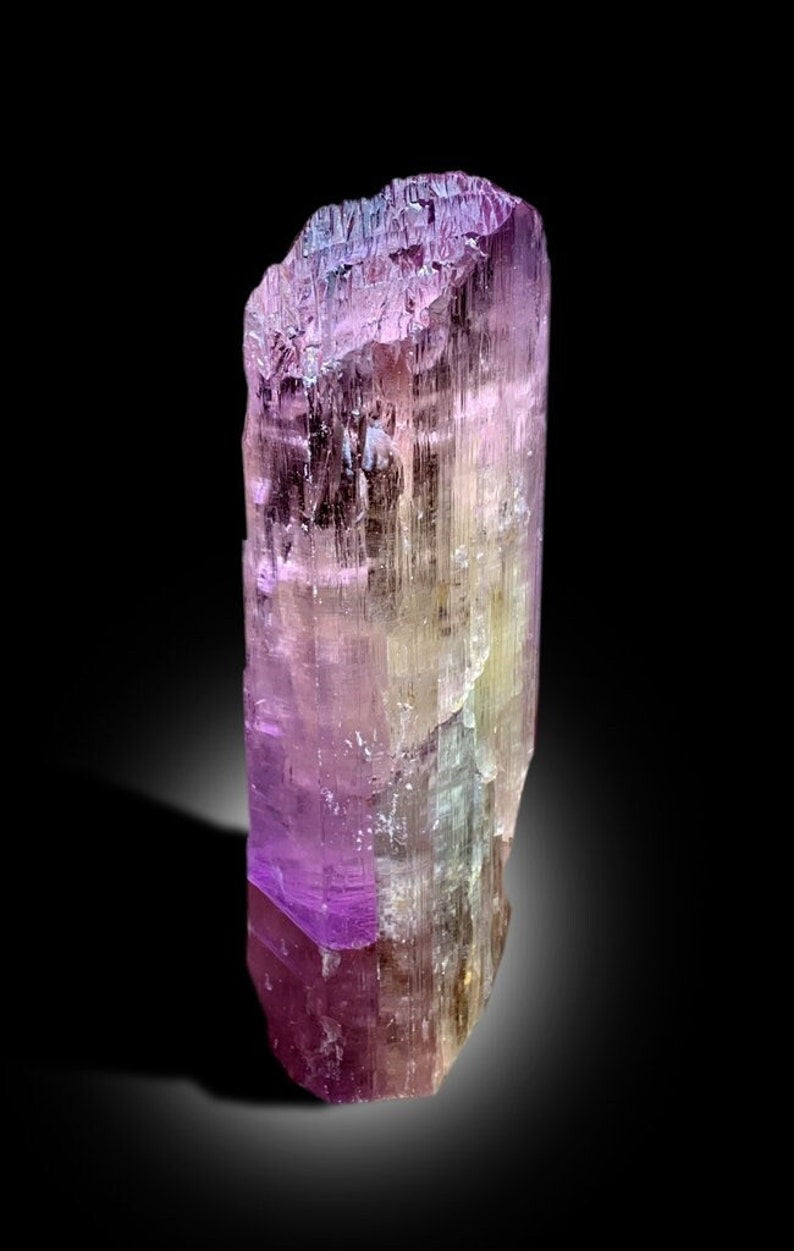 Pink Kunzite Crystal, Natural Kunzite Crystal, Kunzite with Complex Terminations, Bicolor Kunzite, Chakra stone, Healing Crystals, 679 g