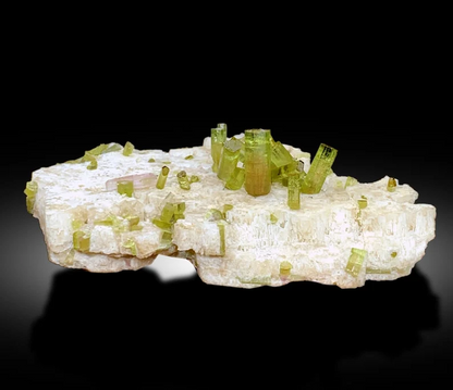 Watermelon Tourmaline Crystals on Feldspar from Afghanistan - 146 gram
