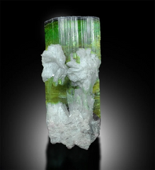 Tourmaline Crystal, Natural Tourmaline with Albite Mineral Specimen from Afghanistan - 245 g, 85*40*40 mm