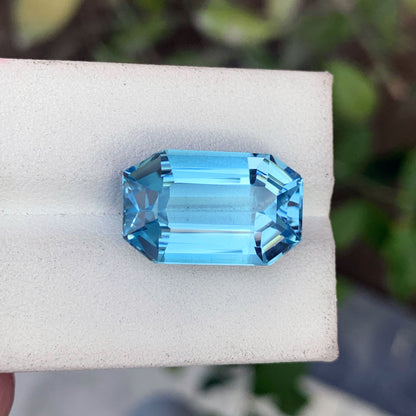 Swiss Blue Topaz Gemstone For Jewelry, Flawless Topaz Stone, 19.55 CT