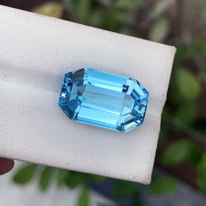 Swiss Blue Topaz Gemstone For Jewelry, Flawless Topaz Stone, 19.55 CT