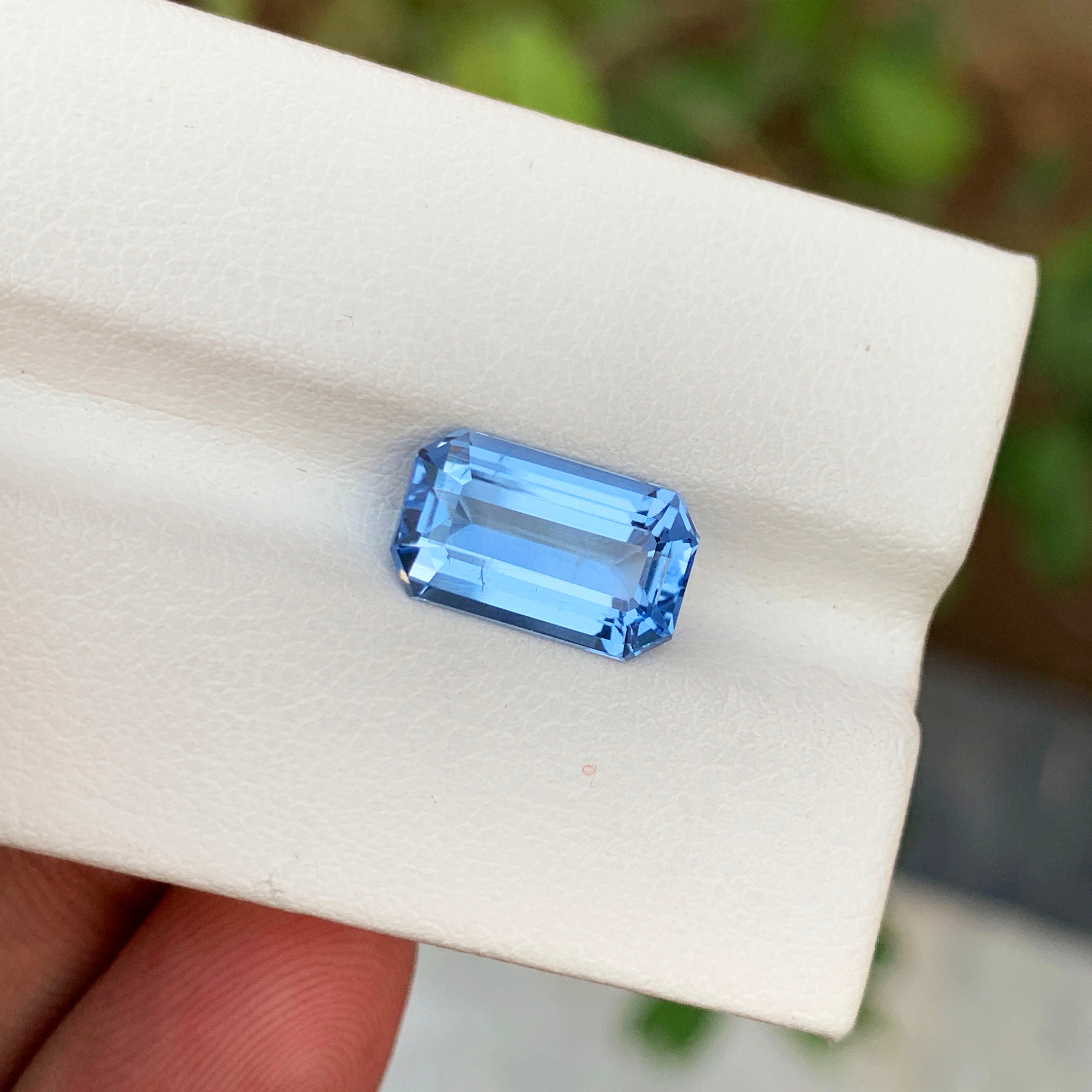 Emerald Cut Aquamarine Gemstone, Deep Blue Aquamarine Ring Stone, 3.50 CT